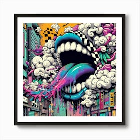 Psychedelic City 18 Art Print