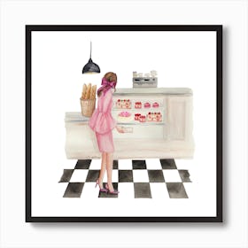 Pattisserie Square Art Print