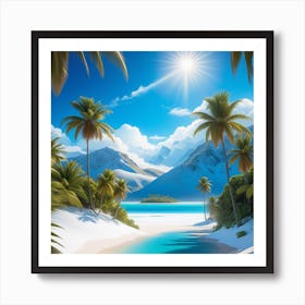 Tropical Beach Art Print