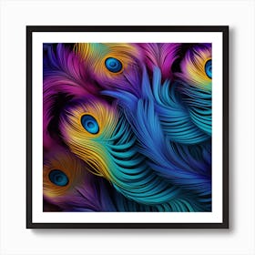 Peacock Feathers 1 Art Print