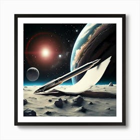 Pen And Paper In Space  Art Print