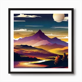 Landscape Painting 173 Art Print