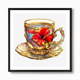 Tea Cup And Saucer 2 Art Print