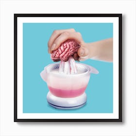 Fresh Brain Square Art Print