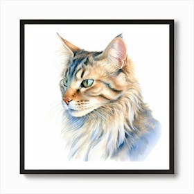 American Bobtail Cat Portrait 2 Art Print