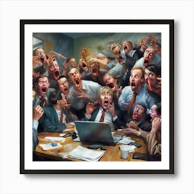 For The Office: Office Meeting Announced Art Print