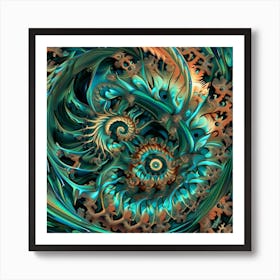 fractal spiral 2 Art Print