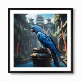 Blue Maccau Art Print