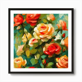 Bunch of Roses Art Print