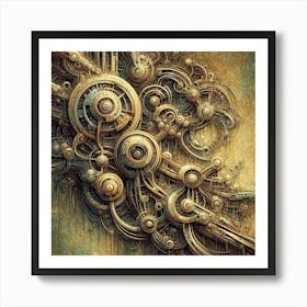 Gears And Gears Art Print