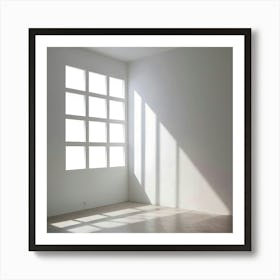 Empty Room With Windows Art Print