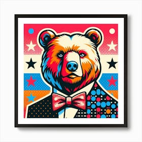 Bear In A Suit Art Print