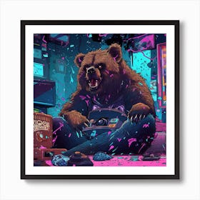 Bear In A Room Art Print