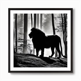 Lion In The Forest 17 Art Print