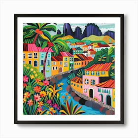 Kids Travel Illustration Rio 3 Art Print