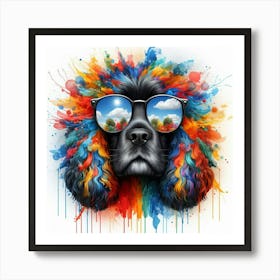 Dog With Sunglasses2 Art Print