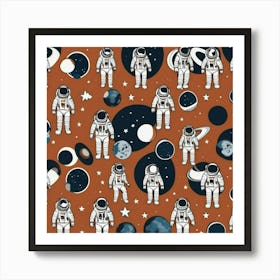 Astronauts In Space 2 Art Print