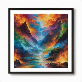 BB Borsa Ocean Of Fire Art Print