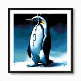 Bad Penguin Art Print