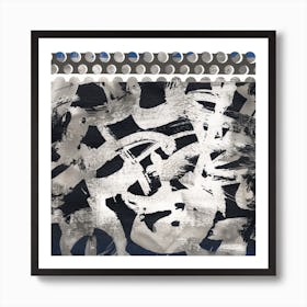 Monochrome And Blue Art Print