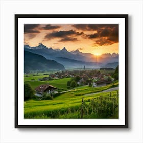 Tour Tourism Europa Field Small Town Community Village Agriculture Idylli Traditional Tranq (5) Art Print