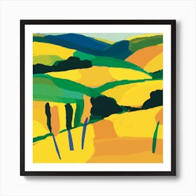 Yellow Fields Art Print