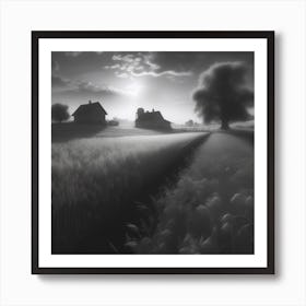 Black And White Painting 1 Art Print