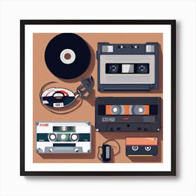 Cassette Tapes 3 Art Print