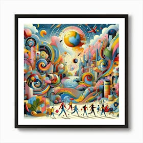 Party on Broadway Art Print