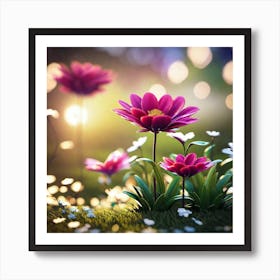 Flowers In The Garden 3 Art Print