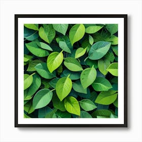 Green Leaves 1 Art Print