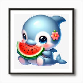 Cute Dolphin Art Print