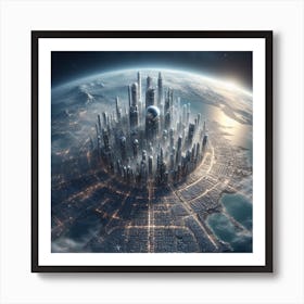 Futuristic City 156 Art Print