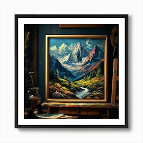 Mountain Painting Art Print