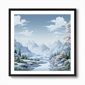 Winter Landscape Art Print