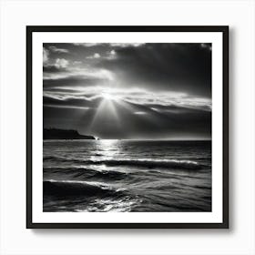 Black And White Seascape 5 Art Print