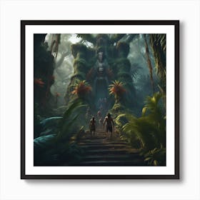 Lost Jungle temple Art Print