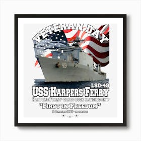 Uss Harpers Ferry (Lsd 49) Navy Ship Art Print