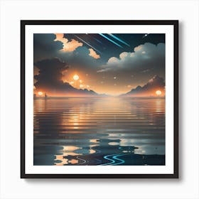 Space Landscape Art Print