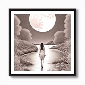 Moonlight Walk 20 Art Print