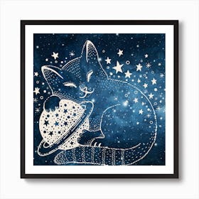 Galaxy Kitty Art Print (1) Art Print