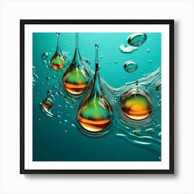 Water Droplet - Droplet Stock Videos & Royalty-Free Footage Art Print