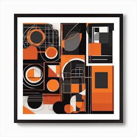 Vibrant Bauhaus Print Featuring Geometric 1 Art Print