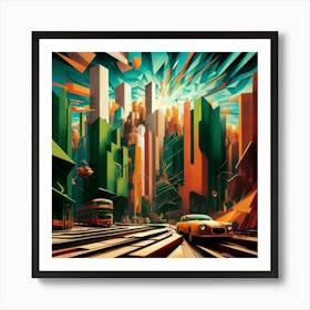 Fragmented City Art Print