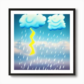 Lightning Stock Videos & Royalty-Free Footage Art Print