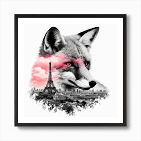 Fox silhouette 4 Art Print