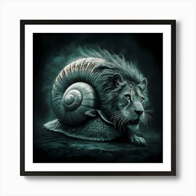 Lion And Snail 1 Art Print