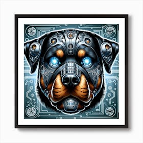 Robot Dog rotty Art Print