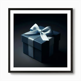 Blue Gift Box 7 Art Print