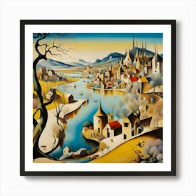 City On The Water Art Print